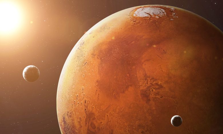 Bagian dari Mars yang diorbit oleh bulan-bulannya