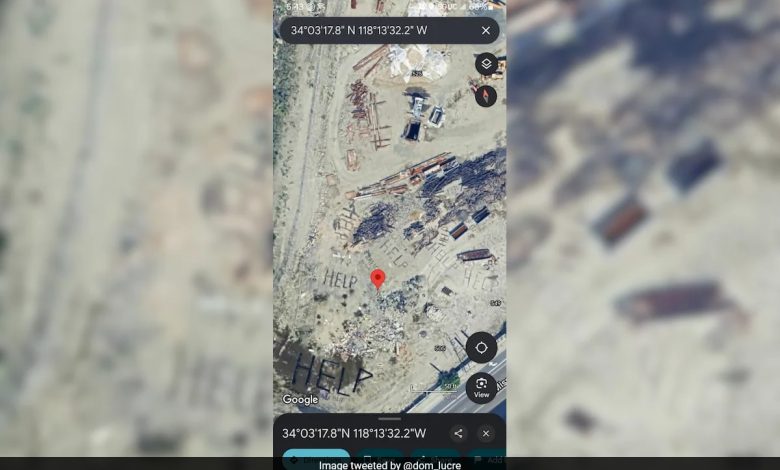 Tanda 'Bantuan' yang ditemukan di dekat Los Angeles di Google Maps Sparks Concerns