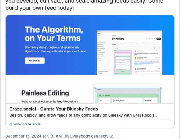 Graze Builder Feed Kustom sedang membangun bisnis di Bluesky, dan investor memperhatikan
