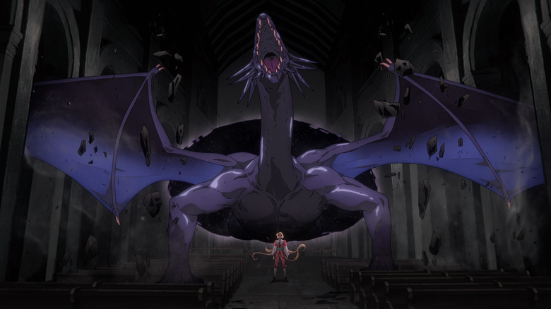 Maria Renard memanggil naga hitam di Castlevania: Nocturne