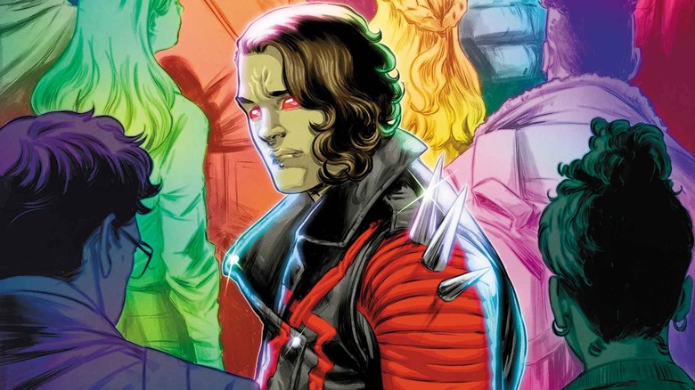 Marvel Exceptional X-Men #6 Axo si mutan dalam kerumunan berwarna pelangi