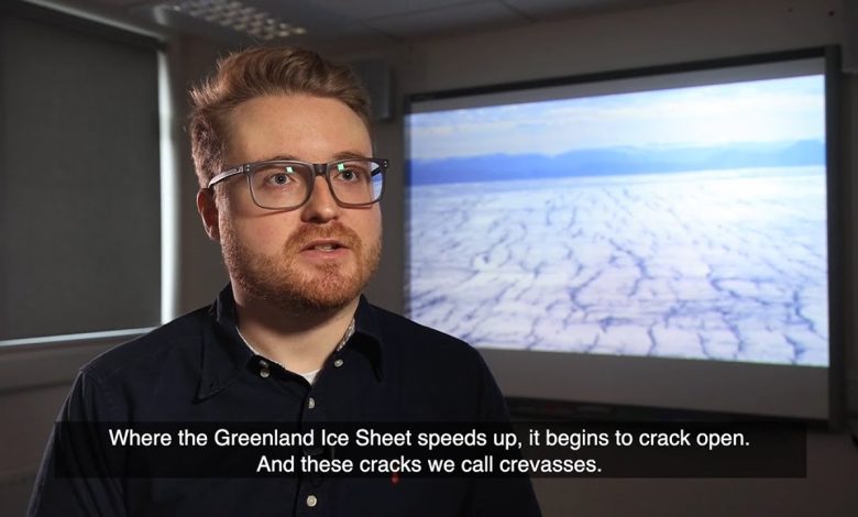 Retakan di Greenland Ice Sheet tumbuh lebih cepat - YouTube