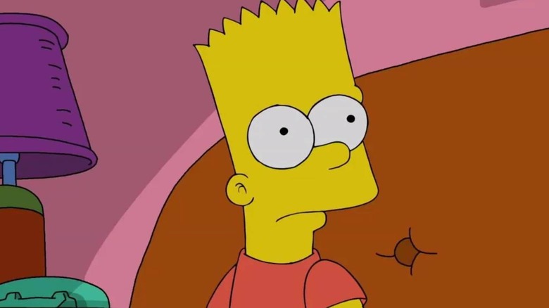 Bart Simpson duduk di sofa di Simpsons