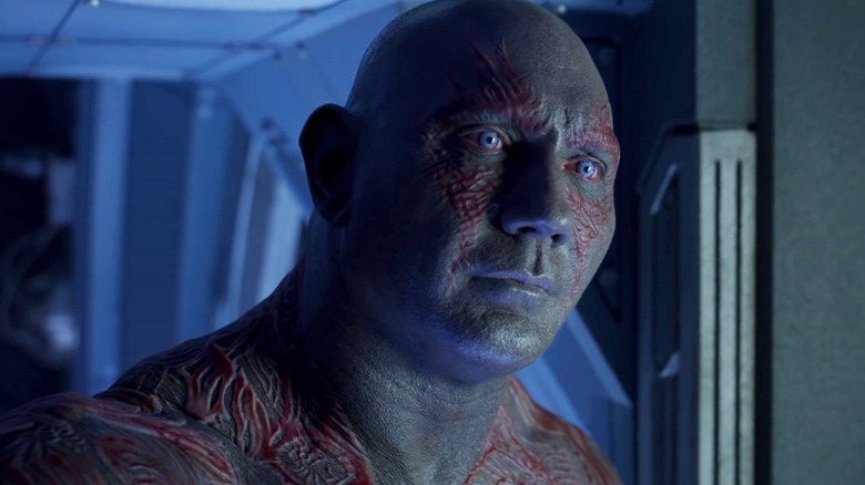 Drax the Destroyer menawarkan ekspresi sedih