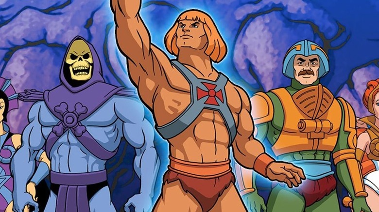 He-Man, Skeletor, dan para pahlawan dan penjahat lainnya dalam adaptasi kartun He-Man dan The Masters of the Universe