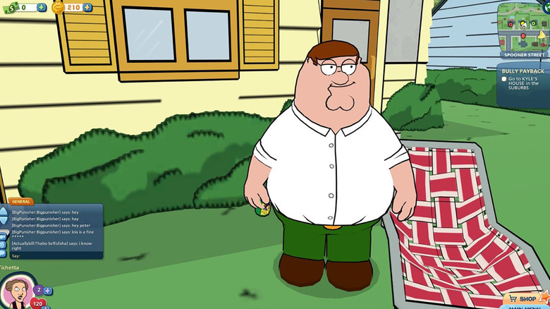 Tangkapan layar gameplay 'Family Guy Online' dalam 'Gameplay Online Guy Keluarga - Pertama Tampilan HD'