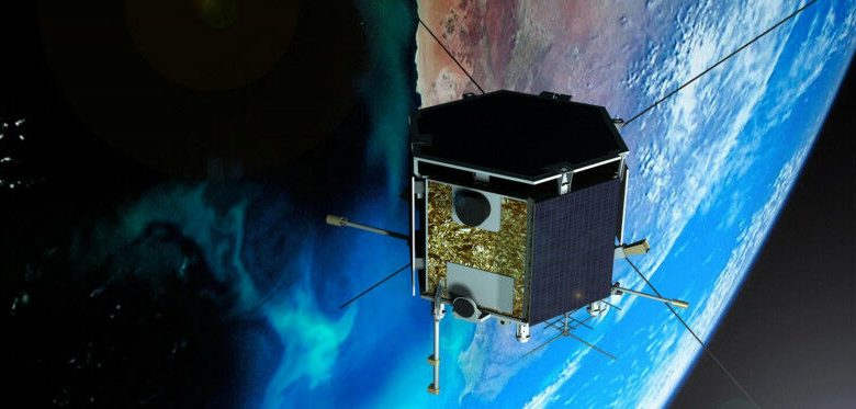 Rendering satelit Cassiope. Milik Badan Luar Angkasa Kanada