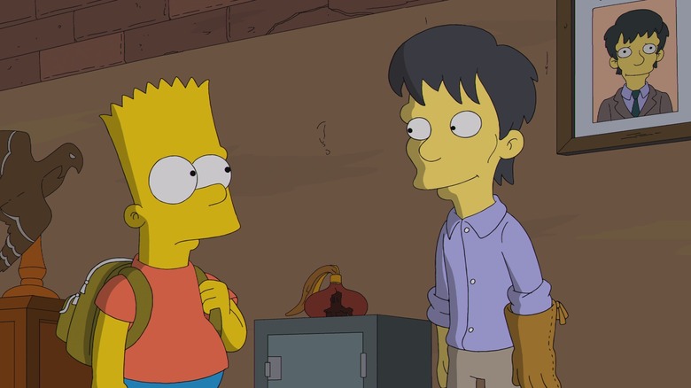 Bart berbicara dengan Digby Diggs di Simpsons