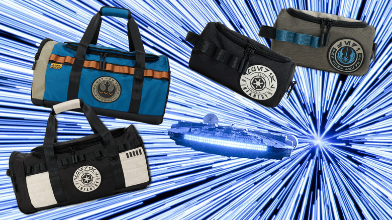Tas Star Wars Heroes & Villains Di antara Milenium Falcon pergi ke Hyperspace