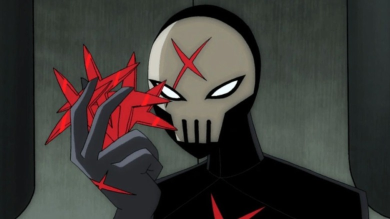 Red X memegang X Batarangs di Teen Titans -nya