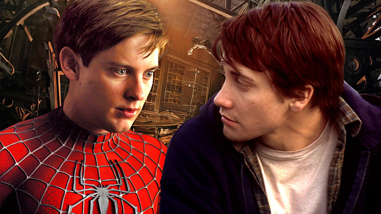 Kolase Tobey Maguire sebagai Spider-Man dan Jake Gyllenhaal di The Good Girl.