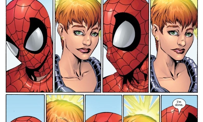 Ultimate Spider-Man Peter Parker membayangkan Jean Grey telanjang ketika dia membaca pikirannya