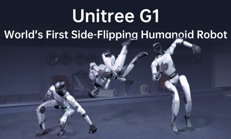 Robot Humanoid First Side -Flipping World: Unitree G1 - YouTube