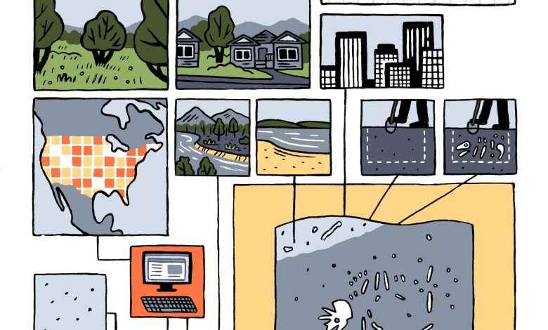 sebuah komik yang menunjukkan berlalunya waktu di benua Amerika Utara