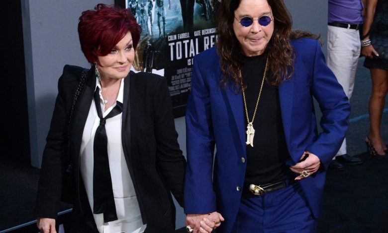 Sharon Osbourne dan Ozzy Osbourne menghadiri Total Recall Los Angeles Premiere