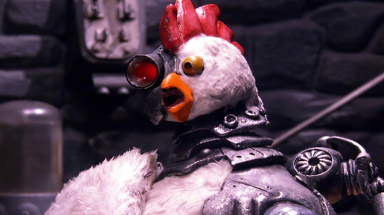 Ayam robot dari pembukaan ayam robot
