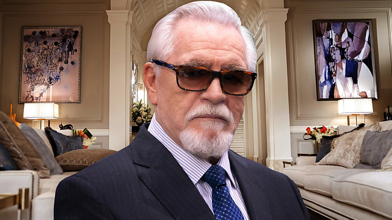 Brian Cox sebagai Logan Roy dari Succession mengenakan kacamata hitam di apartemen penthouse -nya