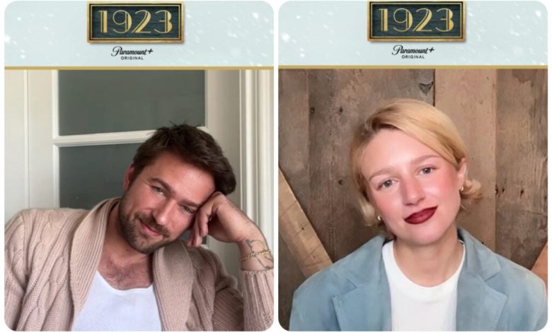 Julia Schlaepfer dan Brandon Sklenar pada akhir tahun 1923 yang menyayat hati dan kekuatan abadi Spencer dan Alex's Love