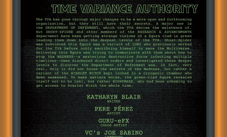 Halaman rekap TVA #5 Marvel Comics '
