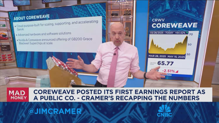 Saya khawatir tentang stok Coreweave yang terlalu panas menuju ke kuartal ini, kata Jim Cramer