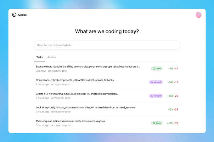 Openai meluncurkan Codex, agen pengkodean AI, di chatgpt