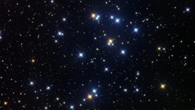Cluster sarang lebah di langit malam