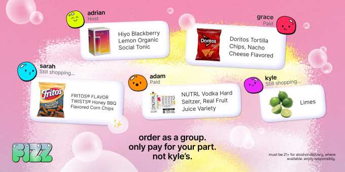 Instacart meluncurkan Fizz, aplikasi baru untuk memesan minuman dan makanan ringan untuk pesta
