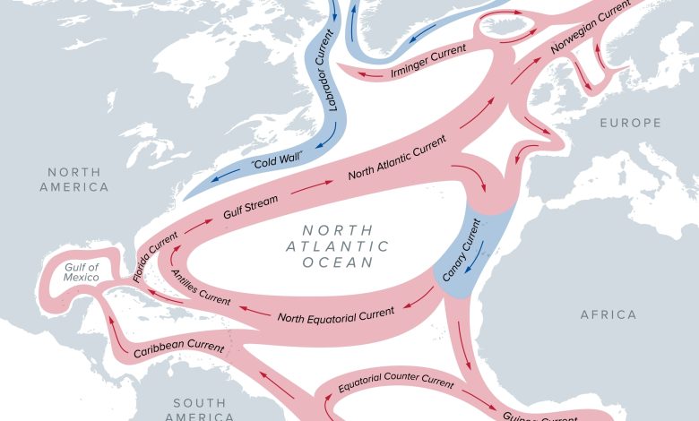 Peta arus laut di Atlantik