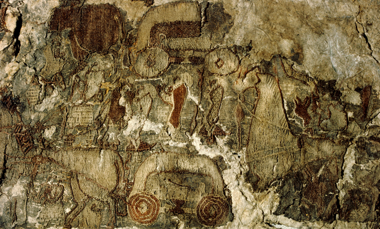 Oseberg Tapestry: Karya seni usia Viking dari pemakaman kapal yang dapat menggambarkan pohon kehidupan Norse