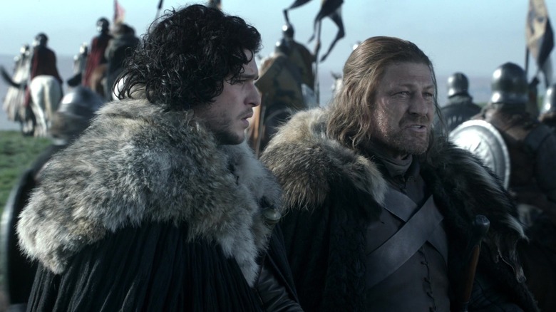 Jon dan Ned berbicara tentang ibu Jon di Game of Thrones
