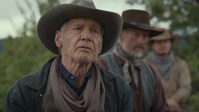 Harrison Ford memotret dengan tegas beberapa penebang yang tidak beruntung seperti Jacob Dutton pada tahun 1923