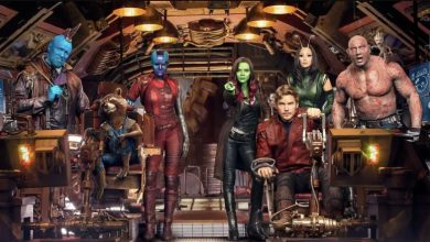 Yondu, Rocket, Nebula, Gamora, Peter, Mantis, Drax dan Baby Groot meledak di Guardians of the Galaxy Vol. 2