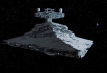 Bintang Kekaisaran Kekaisaran melaju di galaksi di Star Wars: Episode V - The Empire Strikes Back
