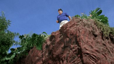 Kapten di gunung di pulau Gilligan