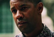 John Creasy dari Denzel Washington melihat ke seberang bingkai di Man On Fire