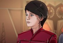 Karya Seni Nicole de Boer sebagai Letnan Ezri Dax dari apa yang kami tinggalkan