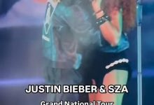 Justin Bieber dan Sza pelukan di atas panggung