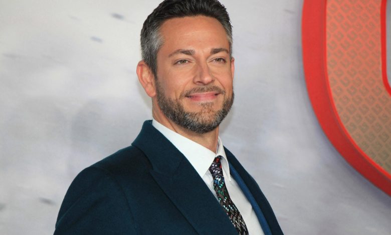 Zachary Levi di Shazam! Fury of the Gods UK Premiere.