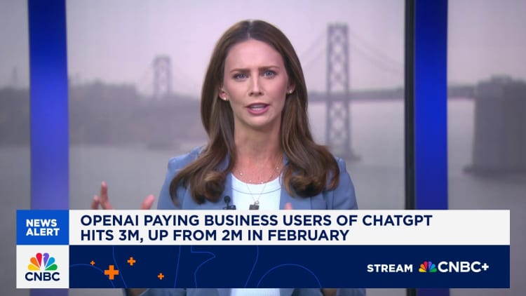 Openai membayar pengguna bisnis chatgpt mencapai 3 juta, naik dari 2 juta pada bulan Februari