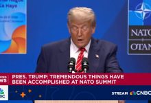 Presiden Trump memberikan pernyataan di KTT NATO 2025
