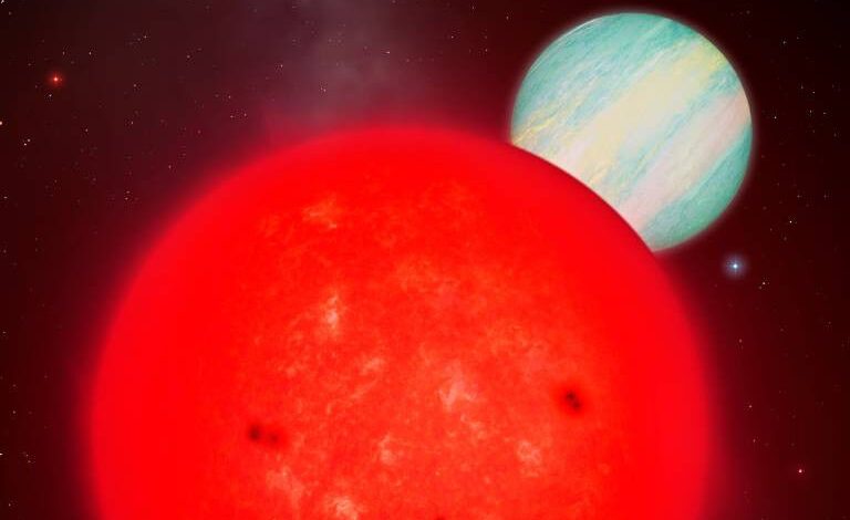 Ilustrasi artis tentang exoplanet dan bintang yang baru ditemukan