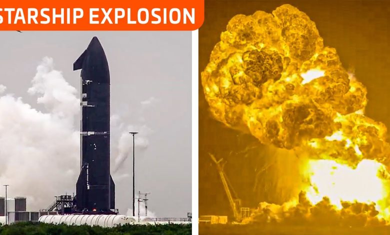 SpaceX Starship 36 meledak selama pengujian penerbangan 10 di Starbase - YouTube