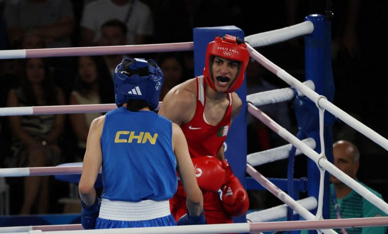 Olimpiade Paris 2024 tinju Imane Khelif v Liu Yang