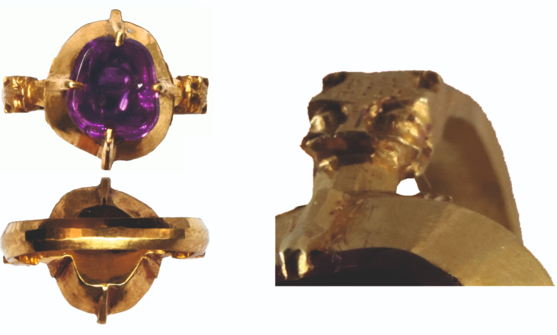 Cincin emas abad pertengahan ditemukan di kastil di Slovakia memiliki safir ungu langka yang diimpor dari Sri Lanka